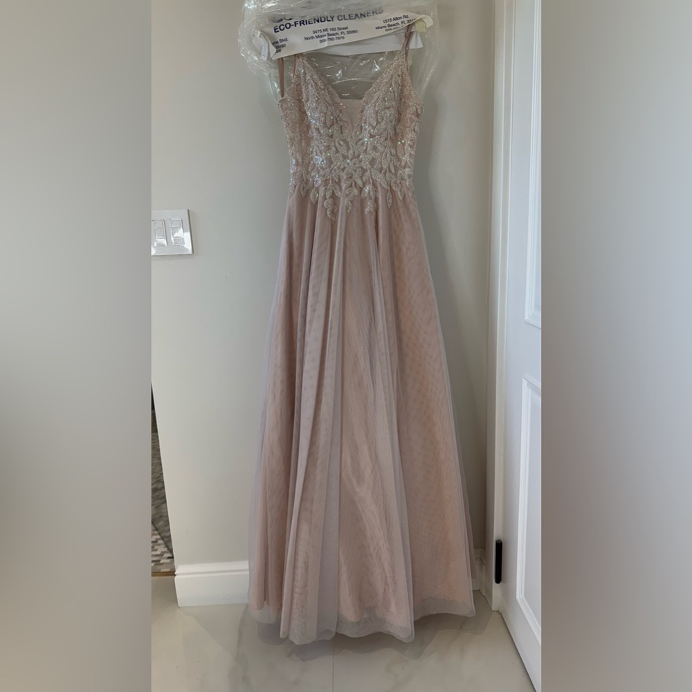 Evening, cocktail, wedding, pearl dress. Used 1 time. Dress is dry cleaned.